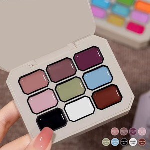 Vernis à ongles gel 9 couleurs dégradé solide haute saturation, idéal pour la manucure française, convient aux techniciennes et aux débutantes. - Product Image 1