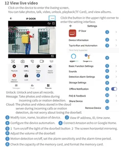 Tuya 2025 Wifi PoE Powered thông minh video chuông cửa làm việc với Ổ Khóa Cửa Điện intercom video từ tuya 4 inch panel màn hình - Product Image 5