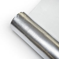 Kain Fiberglass E-Glass Berlapis Aluminium Foil, Tenun Polos, Tahan Panas, Tahan Api, Bebas Alkali