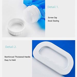 Custom Beverage Packaging Bags Outdoor Camping 5L 10L Folding <b>Plastic</b> PE Drinking Water Bag Foldable Spout Bag with Handle <b>Tap</b> - Product Image 3