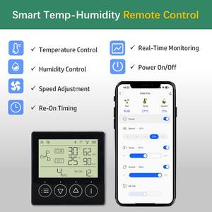 Ventilateur axial solaire à économie d'énergie de 14 pouces, ventilation de gouttière, refroidissement, ventilation, extracteur d'air chaud pour atelier, ventilateur d'évacuation mural - Product Image 6