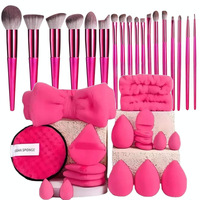 Kit d'outils de maquillage de beauté à marque privée : Éponges de mélange, houppettes à poudre, poils synthétiques, manche en résine – 13 pièces, cosmétiques visage haut de gamme