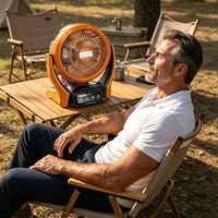 Ventilateur de table sans fil 20V, sans balais, rechargeable, industriel/bricolage, 8W, portable, électrique, 1750 tr/min, faible consommation, pour la maison et le bureau
