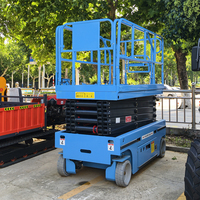 Elektrische Hydraulische Batteriebetriebene 200kg 300kg 6m-14m Mini-Radlader-Scherenhebebühne Selbstfahrend Klein zum Verkauf