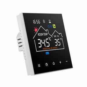 ثيرموستات ذكي من MINCO HEAT يعمل بنظام Tuya للأتمتة المنزلية، مع شاشة لمس ومستشعر للحرارة والرطوبة، مناسب للمواقد الغازية المثبتة على الحائط وأنظمة التدفئة تحت الأرضية - Product Image 3