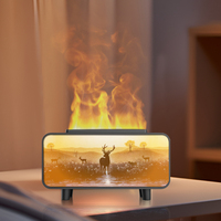 Diffuseur d'arômes portable à effet flamme ultrasonique 200 ml, humidificateur d'huiles essentielles USB, pulvérisateur d'air cheminée pour la maison, la chambre et le bureau