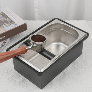 Boîte à café professionnelle amovible en acier inoxydable, portable, robuste, à vidage rapide, pour café et thé - Product Image 3