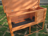 Clapier extérieur pour lapins Maison en bois pour petits animaux Cage en bois pour animaux domestiques Cage d'élevage de lapins avec nichoir