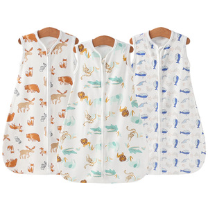 Gigoteuse d'été sans manches mi-mollet pour bébé, style européen et américain, en coton, anti-coup <span class=keywords><strong>de</strong></span> pied, pour <span class=keywords><strong>chambre</strong></span> climatisée - Product Image 1
