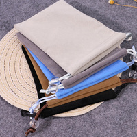 Kantong Beludru Tali Serut Tas Penyimpanan Headphone Anti Debu Tas Penyimpanan Perhiasan Anti Debu