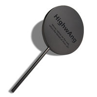 Vente chaude Sucette Forme Personnalisée Nickel Noir Grand Miroir De Maquillage De Poche