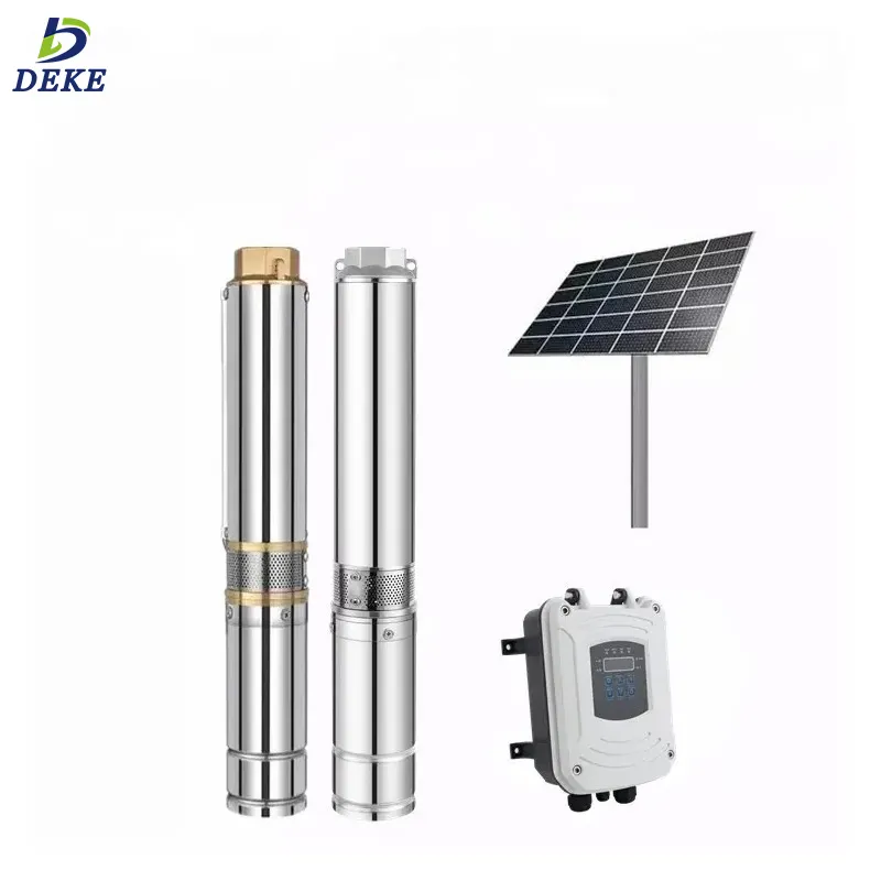 High Efficiency Agriculture 1hp 2hp 3hp Price Stainless Steel Solar Deep Well Submersible Pump