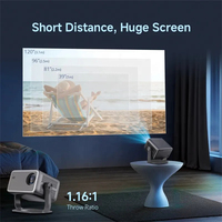 Projecteur 4K L018 ODM/OEM 900 ANSI 120 pouces Android 11 Wifi portable pour cinéma maison intérieur, salon et chambre