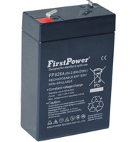 Batería de Plomo-Ácido Sellada FirstPower FP628A 6V 2.8Ah Libre de Mantenimiento para Sistemas de Alarma contra Incendios, Instrumentos de Precisión y Control de Acceso