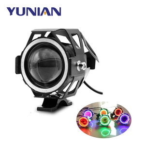 <span class=keywords><strong>Phare</strong></span> de <span class=keywords><strong>moto</strong></span> à Led avec yeux d'angle 125W, projecteurs supplémentaires, feux antibrouillard universels, lampe de conduite auxiliaire de <span class=keywords><strong>moto</strong></span> à LED U7 - Product Image 1
