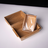 Nouveau produit : Boîte d'emballage en papier kraft de 1200 ml pour pâtes, plats à emporter, snacks, poulet frit, sushis – Contenant à deux compartiments