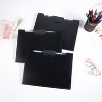 Carpeta de Archivo Acordeón A4 de Material PP Impermeable Multicapa, Estilo Coreano, 12/8 Compartimentos, Color Sólido
