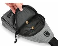 Sacs de poitrine pour hommes imperméables avec prise casque USB et logo personnalisé fournis par l'usine