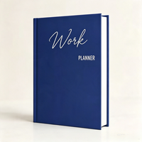 Agenda de travail A5 relié rigide bleu Klein, carnet personnalisé en cuir PU, agenda quotidien, journal de bureau, journal professionnel