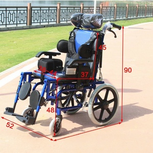 כסא גלגלים ידני נטוי לאדם עם מוגבלות, גלגלי אלומיניום, כסא גלגלים ידני נטוי לחולי שיתוק מוחין - Product Image 4
