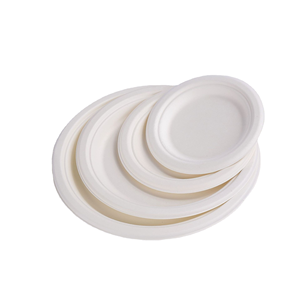 Assiettes jetables décoratives de luxe en bagasse, écologiques, résistantes au congélateur, biodégradables, pour le camping, surface pelable, 200 unités - Product Image 1