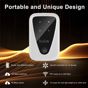 Karbor 300Mbps 4G Di Động LTE Wifi Router Với Khe Cắm Thẻ Sim Được Xây Dựng Trong 3000MAh Pin Tường Lửa Di Động Và Chức Năng VoIP - Product Image 2