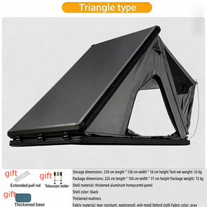 Tente <span class=keywords><strong>de</strong></span> <span class=keywords><strong>toit</strong></span> rigide en alliage d'aluminium NUOYISEN, haute capacité <span class=keywords><strong>de</strong></span> charge, ouverture latérale, légère, montée sur voiture, pour 2-3 personnes, camping - Product Image 3