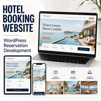 Diseño de Sitio Web para Reserva de Hoteles y Viajes, Plataforma para Negocios de Turismo y Hostelería con Compatibilidad con MAC OS, Disponible