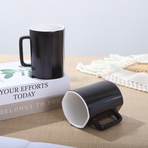Taza de Cerámica Cuadrada Bicolor para Sublimación, con Asa Cuadrada, Lista para Transferencia de Calor, Personalizable con Logotipo y Foto, Venta al Por Mayor - Product Image 3