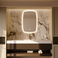 Miroir de salle de bain LED moderne en gros avec interrupteur tactile éclairé Lumière LED intelligente pour appartements Stock américain Livraison directe