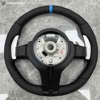 Volant rond en cuir de qualité supérieure personnalisé pour BMW F30 F10 F21 F22 F15 F16 F31 F20 F32 F33 F34 F36 E70 E90 E84 E46 E92 E71