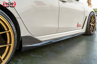 Jupes latérales en fibre de carbone sèche style AD (paire) pour Honda Civic Type R FL5 – Kit carrosserie de performance de haute qualité pour la vente en gros