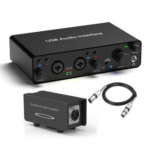 Interfaz de Audio USB de Estudio, Tarjeta de Sonido, Micrófono Dinámico con Activador de Grabación, Preamplificador, Kit de Amplificador de Ganancia <span class=keywords><strong>para</strong></span> <span class=keywords><strong>Shure</strong></span> SM7B - Product Image 1
