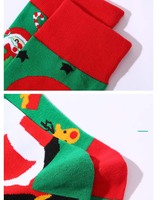 Vente en gros de chaussettes en tricot personnalisées avec logo pour femmes et hommes, chaussettes unisexes de style européen et américain, chaussettes de Noël