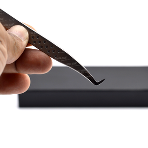 Pinza de acero inoxidable de precisión profesional, Mega Puntas curvadas en ángulo, de amarre plano, pinzas de pestañas, agarre final y precisión - Product Image 5