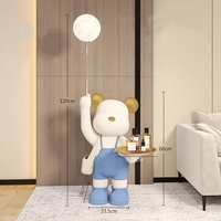Personnalisé dessin animé violent ours plateau stockage sol grand ornement lumière luxe créatif artisanat salon bricolage décoration de la maison