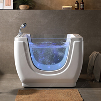 Baignoire de natation pour enfants baignoire à bulles autoportante pour bébé équipement de spa enfants avec thermomètre baignoire pour bébé