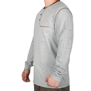 Custom FR <strong>Shirts</strong> for Men CAT2 Fire Resistant <strong>Welding</strong> T-<strong>Shirts</strong> Long Sleeve Henley Style Flame Retardant Clothing Anti-Static - Product Image 3