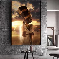 काले और सोने नग्न अफ्रीकी कला महिला सूर्यास्त तेल चित्रकला के लिए कैनवास Cuadros पोस्टर और प्रिंट दीवार कला की तस्वीर पर कमरे में रहने वाले