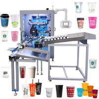 Sérigraphie entièrement automatique pour gobelets en papier Nouvelle machine de sérigraphie mobile automatique à contrôle PLC pour étiquettes à une station