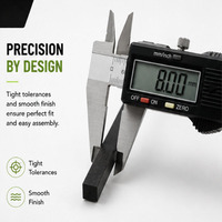 Barre carrée en fibre de carbone solide pultrudée de 8 mm Precision-Squared pour jig et cadre de machine
