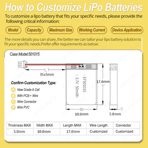 OEM 3,7 В 7,4 В 12 В 500 мАч 1500 мАч 2200 мАч 3000 мАч 5000 мАч 10000 мАч Lipo батарея перезаряжаемая литий-полимерная батарея для дрона - Product Image 4