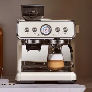 120V 15bar 고압 자동 콩 컵 에스프레소 기계 커피 기계 에스프레소 커피 기계