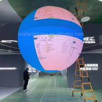 Panel de exhibición de publicidad flexible de Shenzhen, módulo de bola giratoria HD Full XX P10, pantalla de visualización de vídeo de globo LED con programable