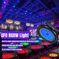 Éclairage LED UFO à haut rendement lumineux, 250 W, RGBW, changement de couleur, homologué ETL, adressable DMX