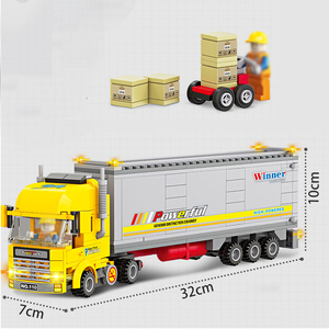 EPT 소형 조립 빌딩 블록 플라스틱화물 블록 컨테이너 트럭 조기 학습 어린이를위한 DIY 장난감 어린이 선물 - Product Image 2