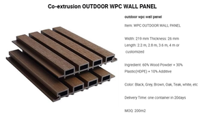 Pannello Murale Esterno CO-07, Resistente agli Agenti Atmosferici, Isolamento Termico, <span class=keywords><strong>Rivestimento</strong></span> Murale in Composito <span class=keywords><strong>Legno</strong></span>-Plastica Altamente Sostenibile - Product Image 3