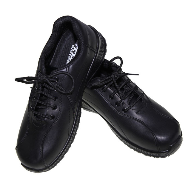 Microfiber Leather Executive Low Ankle Black Office Men Safety Shoes Work Boots