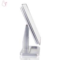Meilleurs fabricants de bureau Miroir de courtoisie éclairé de table carré et portable avec lumières Miroir cosmétique à led de maquillage rechargeable