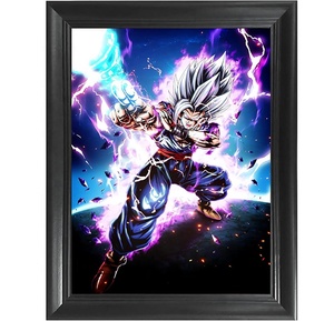 Plástico Flip Picture <span class=keywords><strong>Anime</strong></span> Dragoned <span class=keywords><strong>Ball</strong></span> Goku Vegeta Sayajin Superhéroe Spiderman Hero 3D Lenticular Poster Arte de pared japonés - Product Image 3